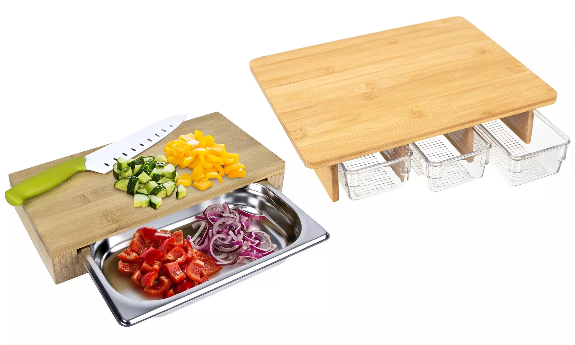 Planche à découper avec tiroir ou compartiments - Primary Image