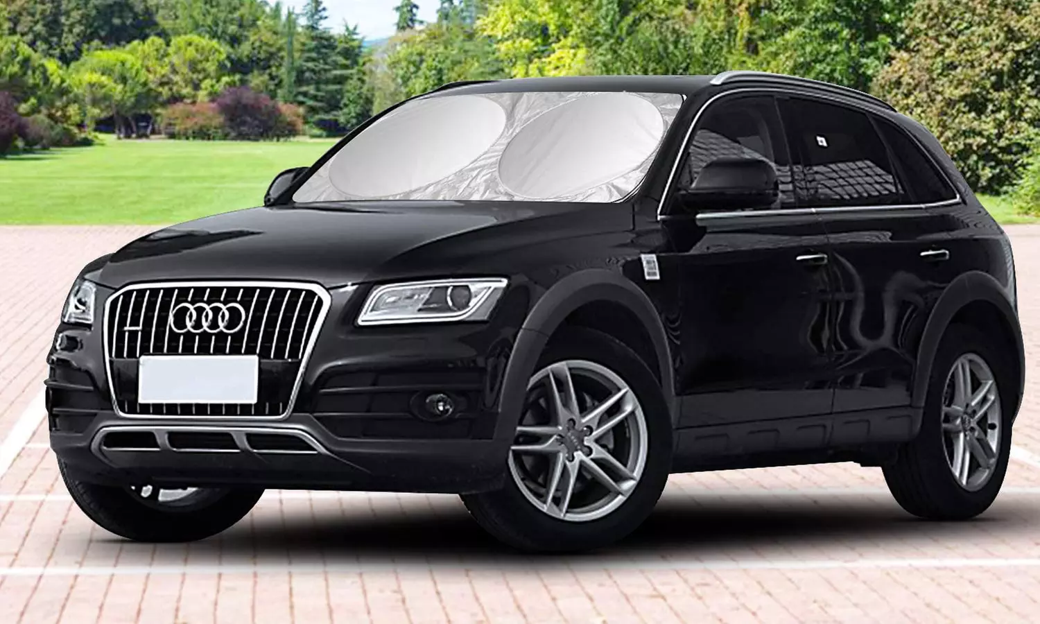 1 ou 2 pare-soleil pour pare-brise de voiture 150 x 70 cm anti-UV et thermique - Primary Image