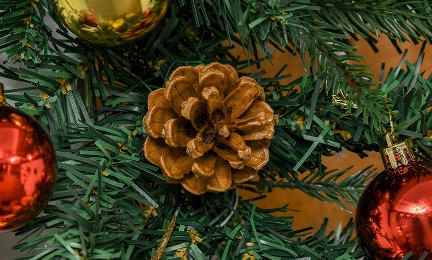 Image 3: HomCom Christmas Pre-Decorated Garland