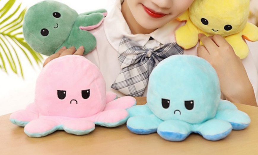 Image 3: Reversible Plush Octopus Toy