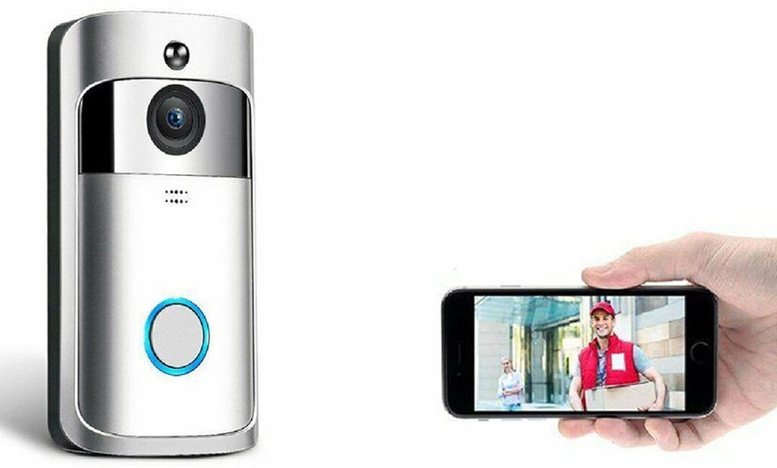 Image 2: Wi-Fi Video Smart Doorbell with Batteries and Optional Chime