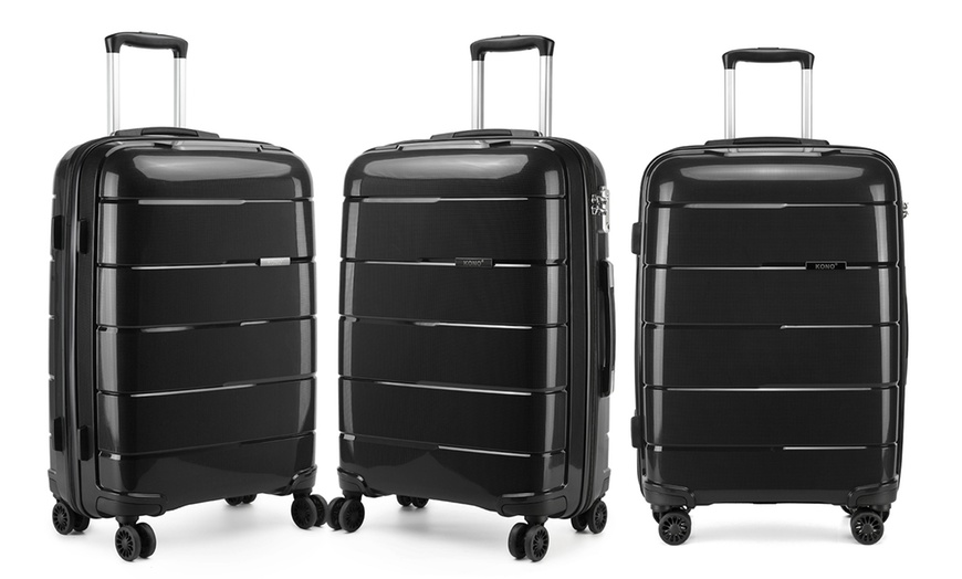 Kono Hard Shell PP Suitcase Or Set | Groupon