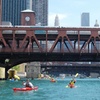 Image 1: Chicago River Sunset or Architectural Kayaking Tour with Kayak Chicago