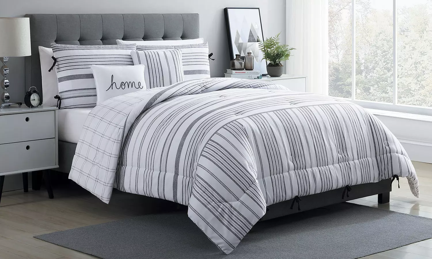 Princeton Farmhouse Microfiber Reversible Comforter Set (4- or 5-Piece) - Primary Image