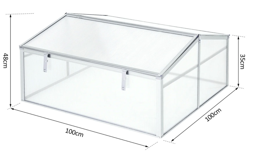 Image 14: Outsunny Small Greenhouse