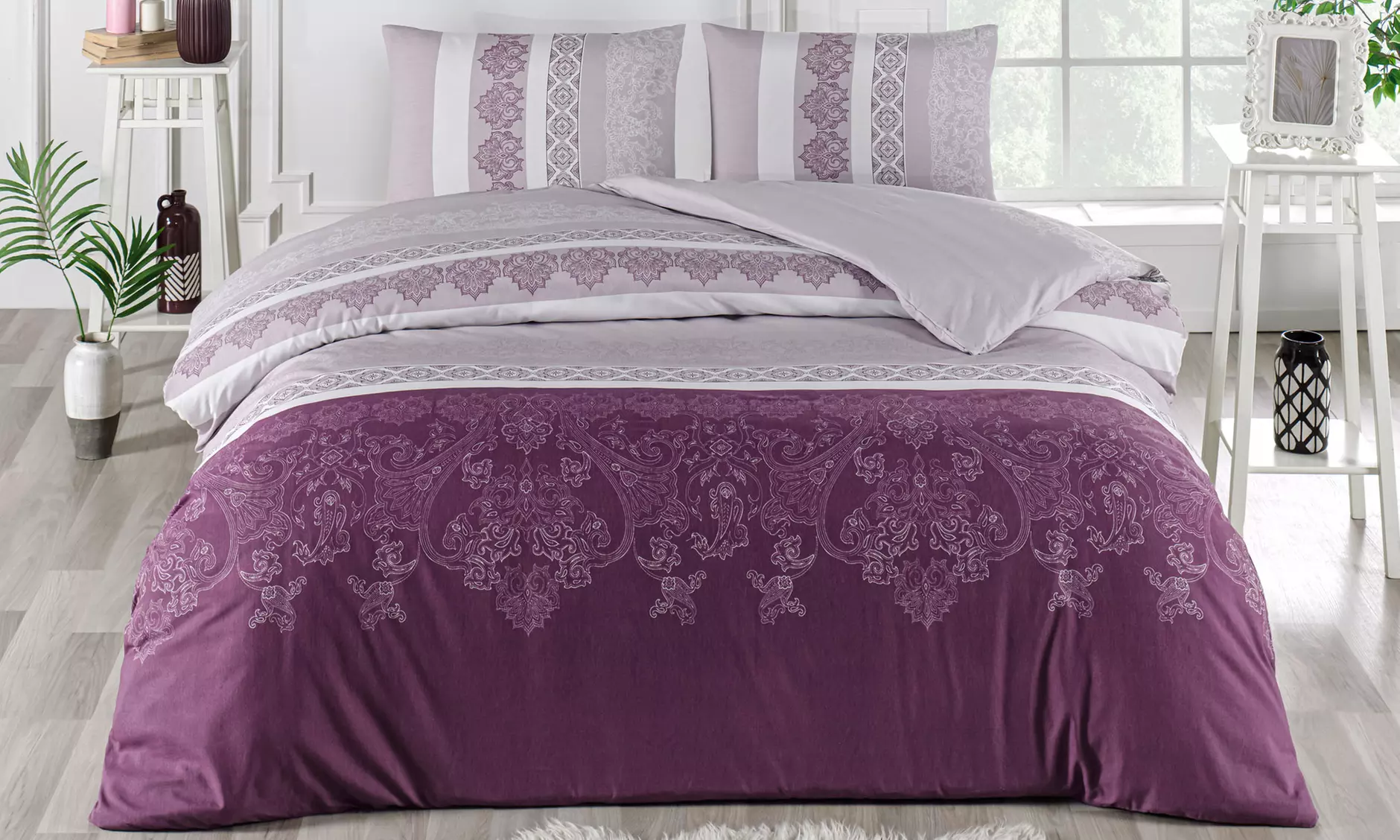 Juego de funda nórdica y 2 fundas de almohada para cama doble