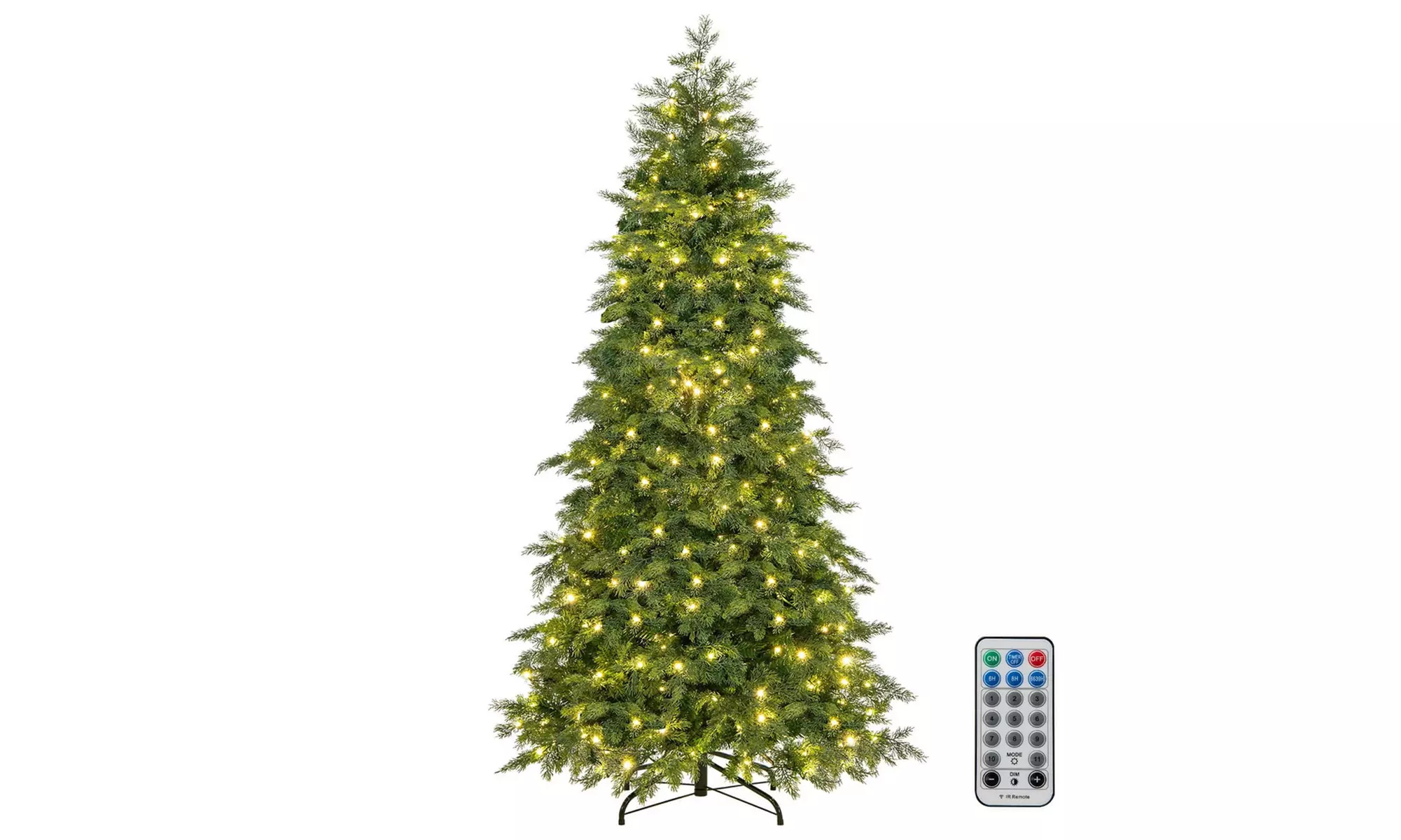 Costway 6/7.5 FT Artificial Xmas Tree with PE PVC Branch Tips & Metal Stand