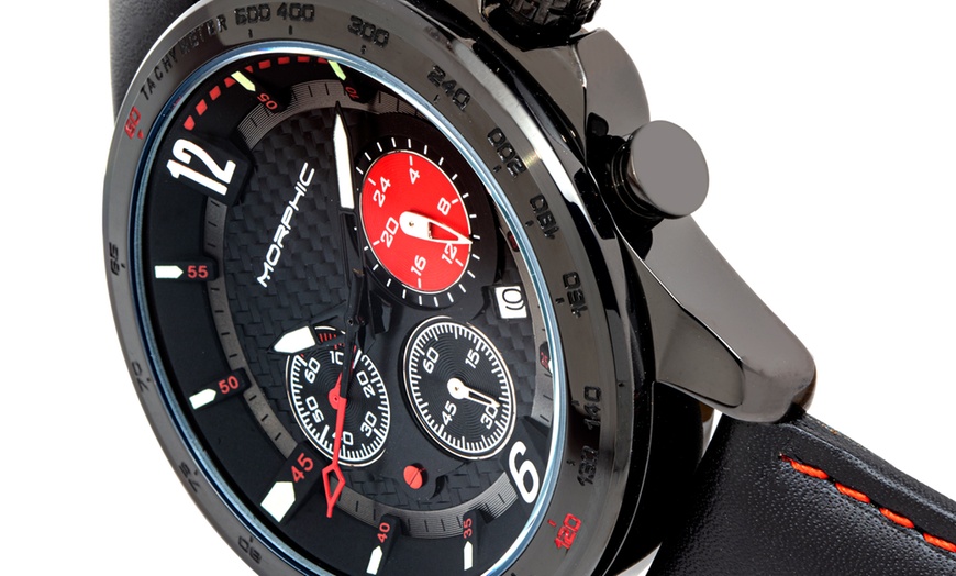 Image 11: Morphic Chronograph Leather Watch