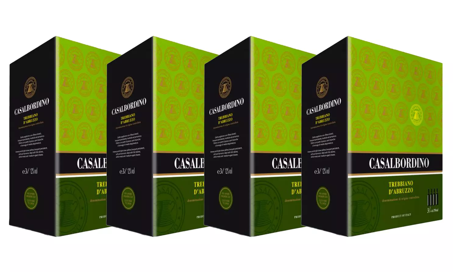 1, 2 o 4 confezioni da 3 o 5 L di vino Cantina Casalbordino