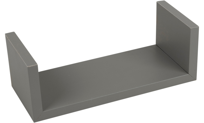 Image 13: U-Shaped Floating Shelf Unit