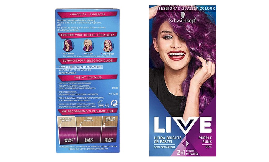 Image 42: 1 ou 2 boîtes de teinture cheveux "Live Intense Colour" de Schwarzkopf