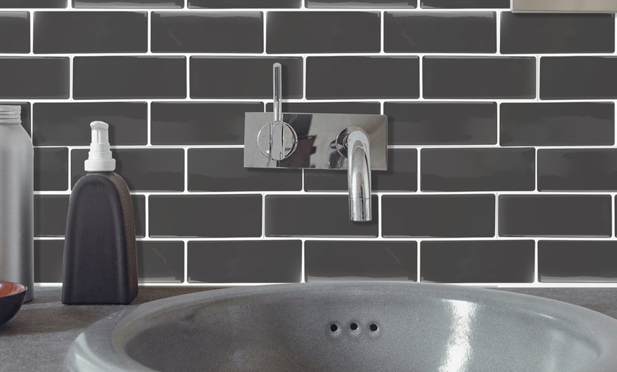 Image 7: 3D Wall Tile Stickers