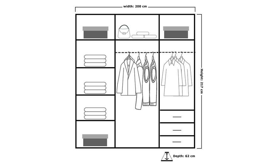 Image 6: Etna Full Mirror Sliding Mirror Door Wardrobe