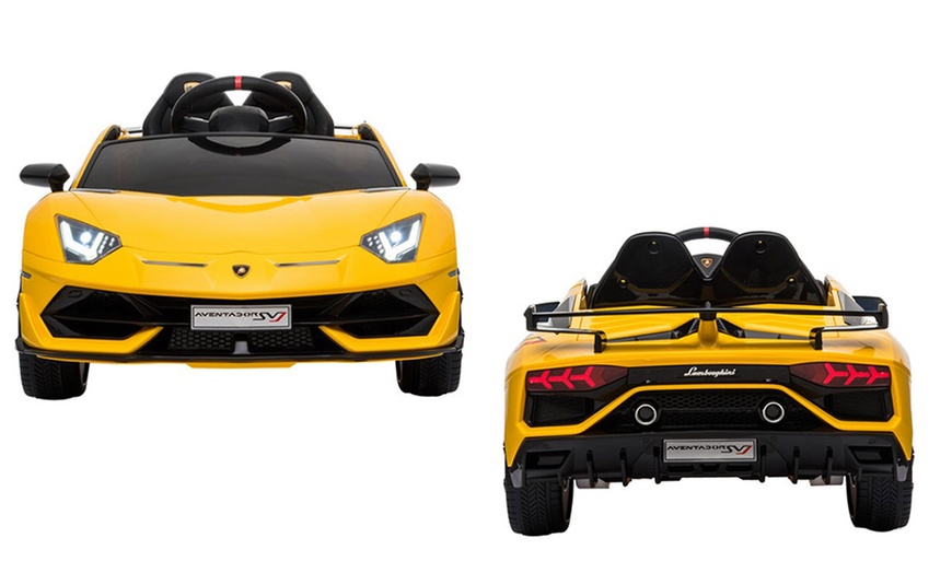 Image 3: Voiture électrique Lamborghini jaune pour enfants