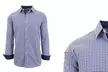 Galaxy by Harvic Men's Long Sleeve Slim-Fit Gingham Dress Shirts (S-2XL) - Second Medium