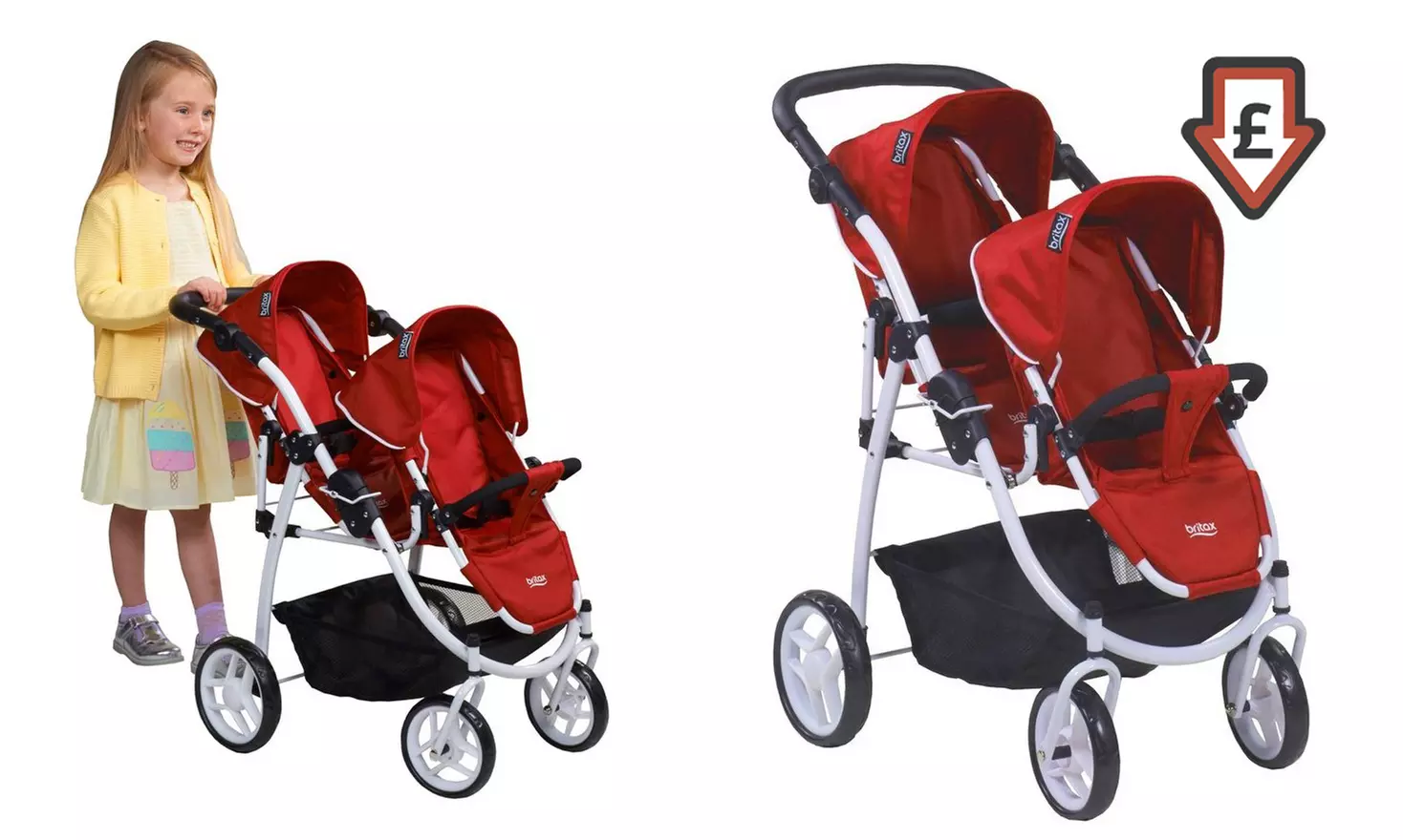 Britax Duo Twin Doll Pram for £34.99 - Primary Image