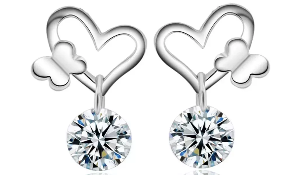 Eira Wen 925 Silver Earrings made with Crystals from Swarovski