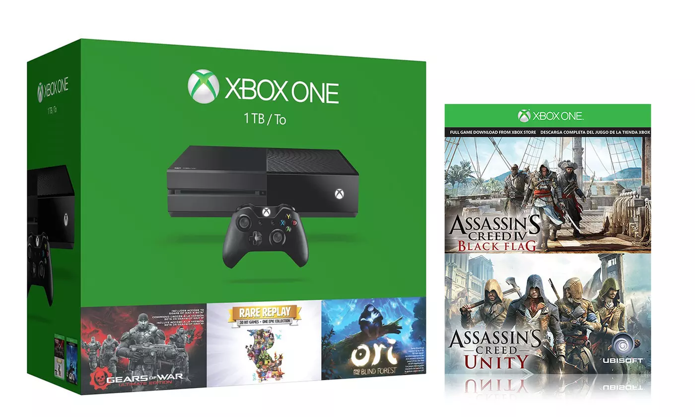 Xbox One 1TB Console and 5 Game Bundle including Assassins Creed Unity  - Primary Image