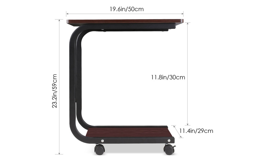 Image 5: Wheeled Laptop Table 