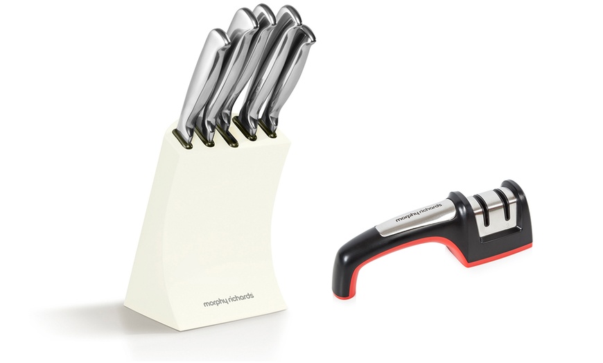 Image 30: Knife Block with Sharpener