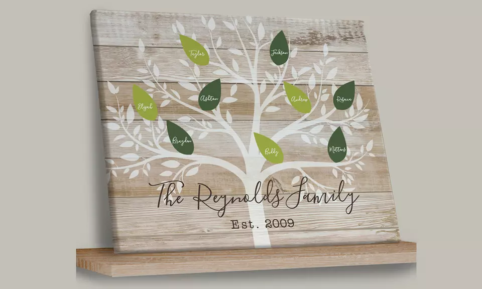 1 or 2 Personalized Family Tree Wall Canvases from GiftsForYouNow.com (Up to 48% Off) - Primary Image