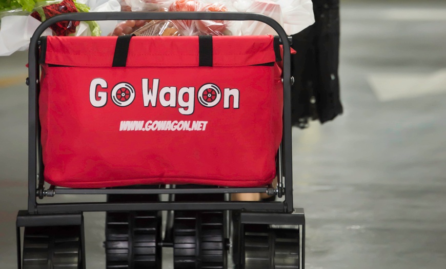 Image 8: All Terrain folding beach wagon with big wheels