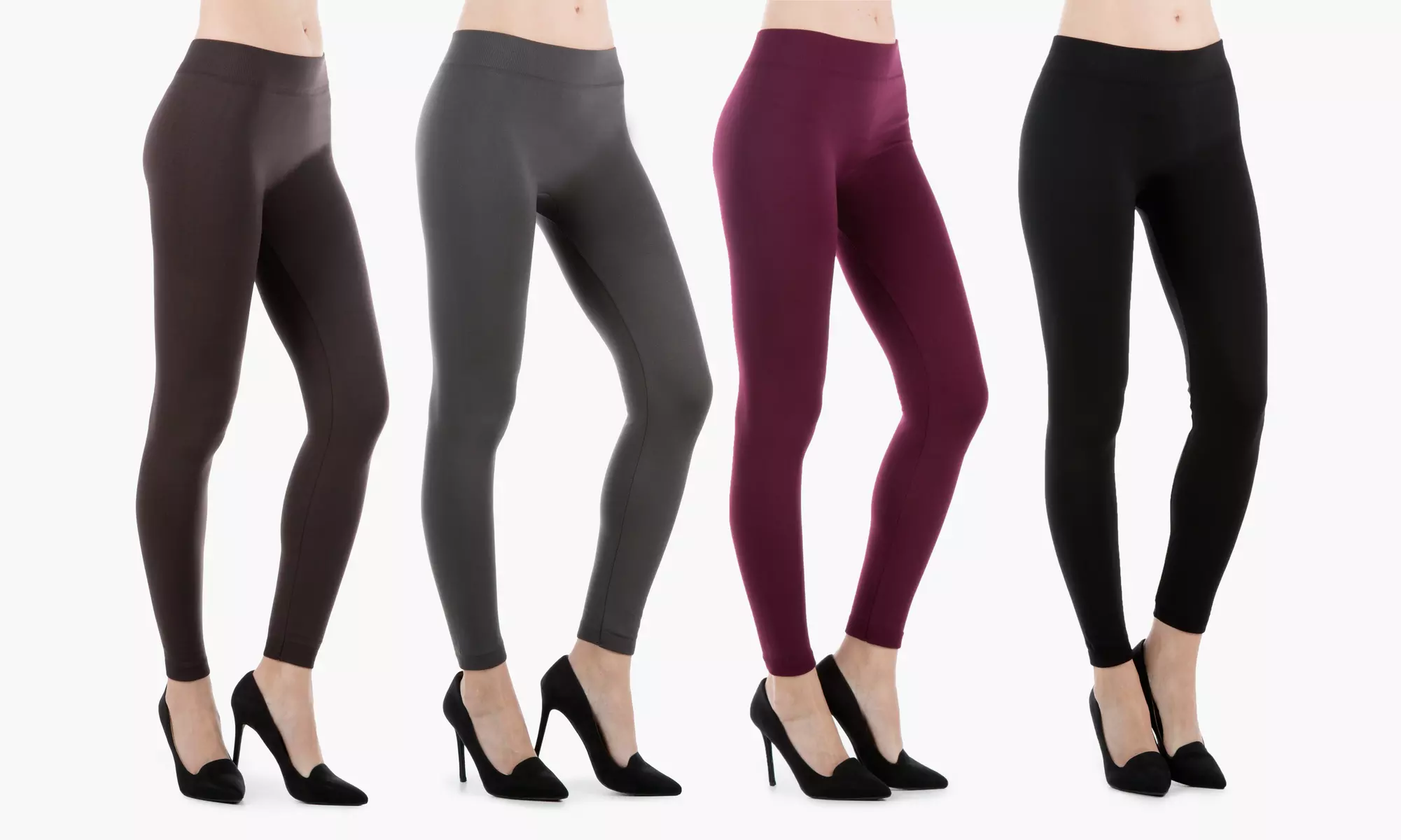 Sociology Women's Queen Fleece-Lined Leggings (4-Pack) | Groupon Exclusive (One Size & M/L) - Second Medium