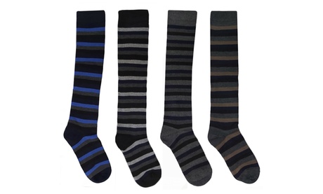 12 o 24 paia di calze lunghe a gambaletto da uomo, in colori assortiti, disponibili in taglia unica 40-46