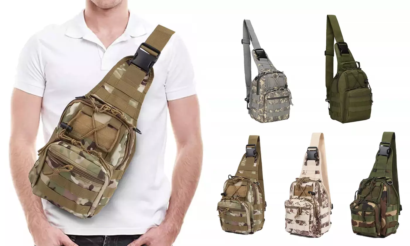 1 ou 2 sacs à bandoulière pour homme, style militaire - Primary Image