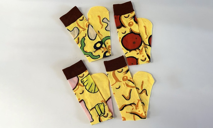 Image 6: Funky Pizza Box Set Socks