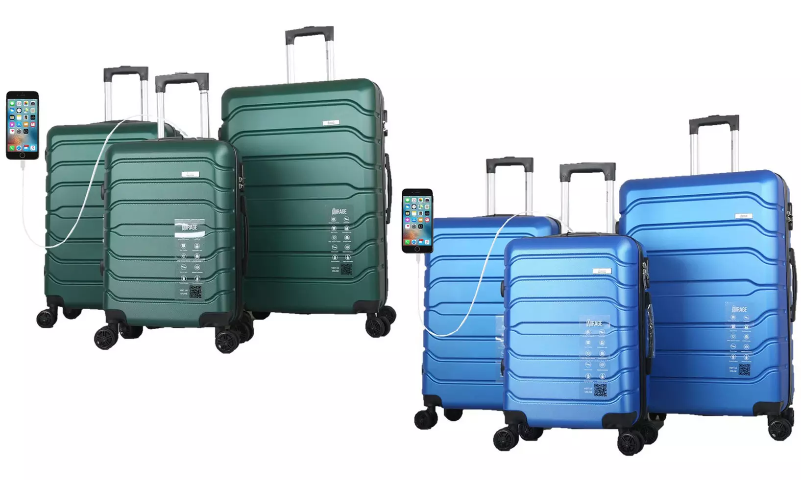Mirage Roxy Hardsided 360° Spinner Luggage Set with Combination Lock (3-Pc.) - Primary Image