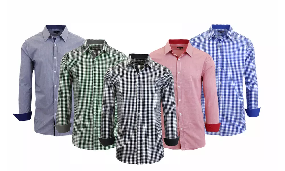 Men's Long-Sleeve Slim-Fit Dress Shirt - Primary Image