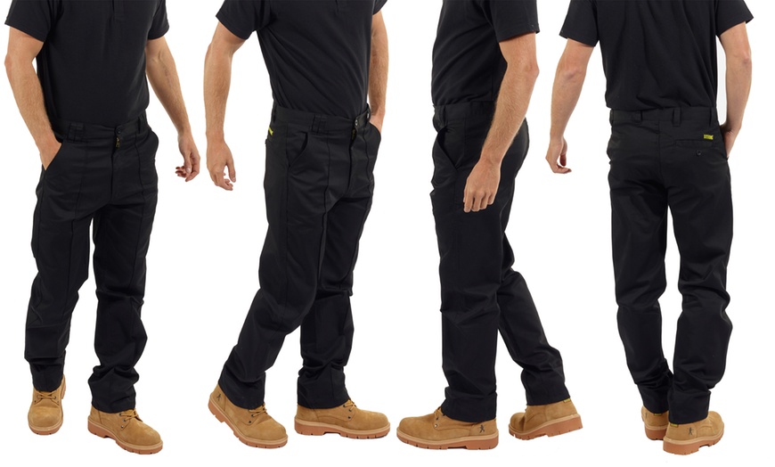 Image 2: Site King Men's Work Trousers