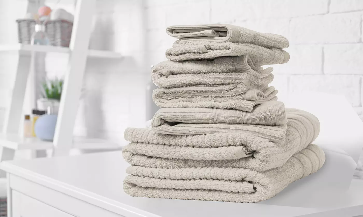 Royal Comfort Egyptian Cotton 8 Piece Towel Pack Granite, White & More