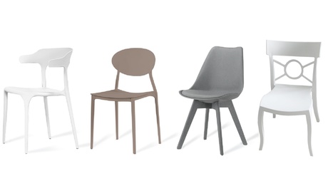 Set di 4 sedie Meb Italia, disponibili in 4 modelli e 3 colori