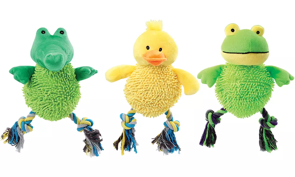 Laughing Dog Toys with Sound (3-Pack) - Second Medium