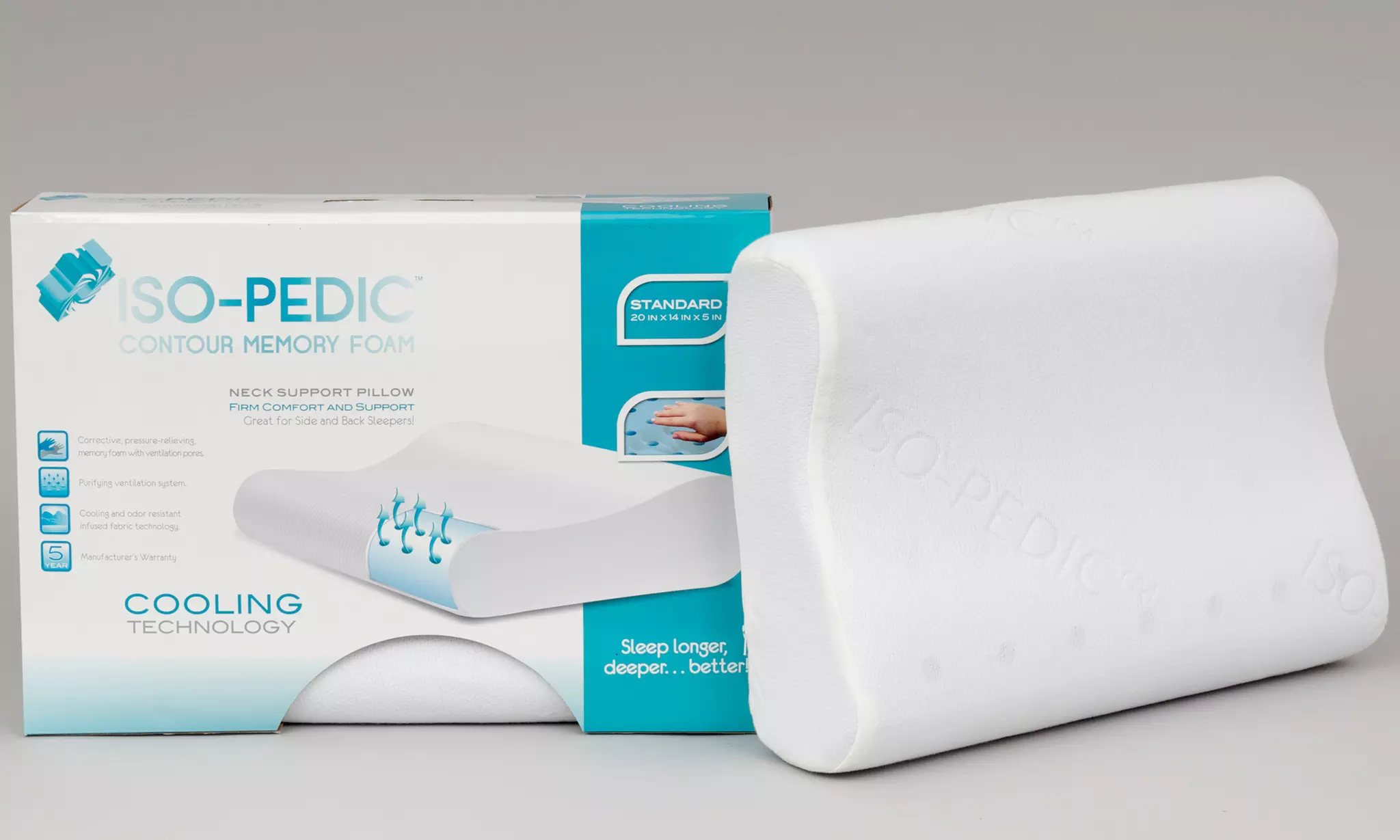 Iso pedic fashion cooling pillow