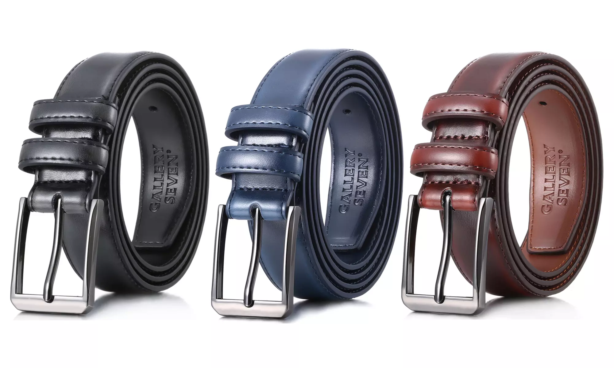 Gallery Seven Men's Genuine Leather Belt - Primary Image