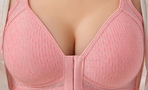 Breathable Front Closure Push Up Bra