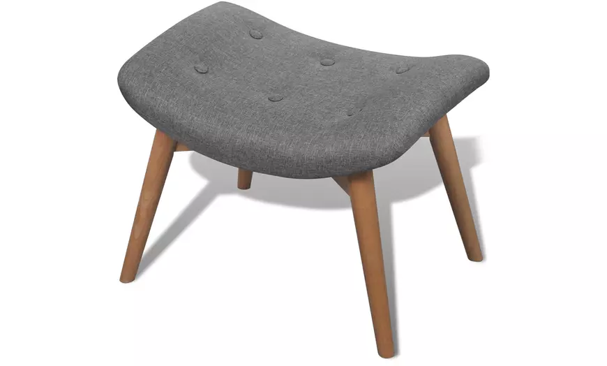 Image 3: Chaise rembourrée avec repose-pieds
