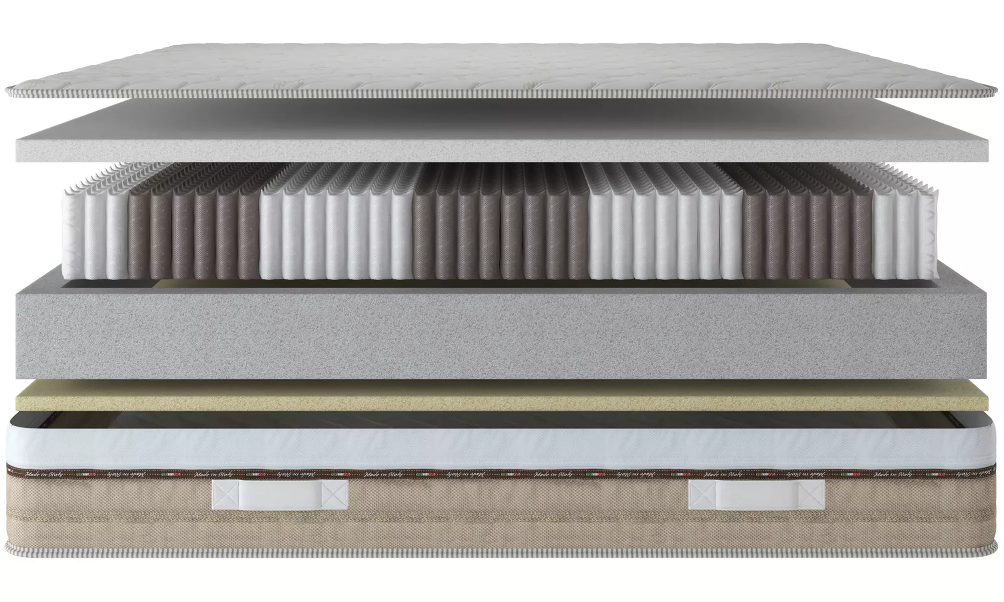 Materasso in Memory e molle indipendenti Bamboo 25cm