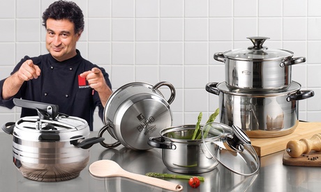 Set batteria di pentole con pentola a pressione, San Ignacio