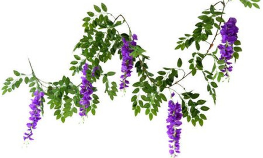 Image 4: Artificial Wisteria Flowers