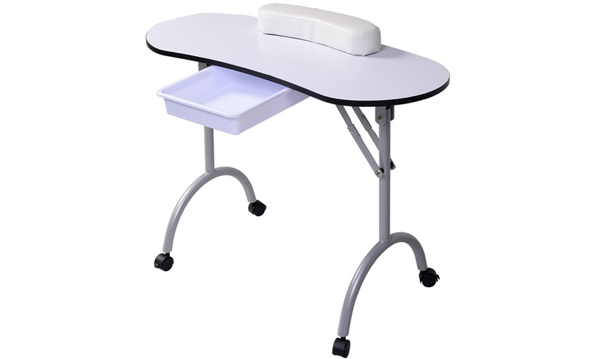 Image 4: Portable Folding Manicure Table
