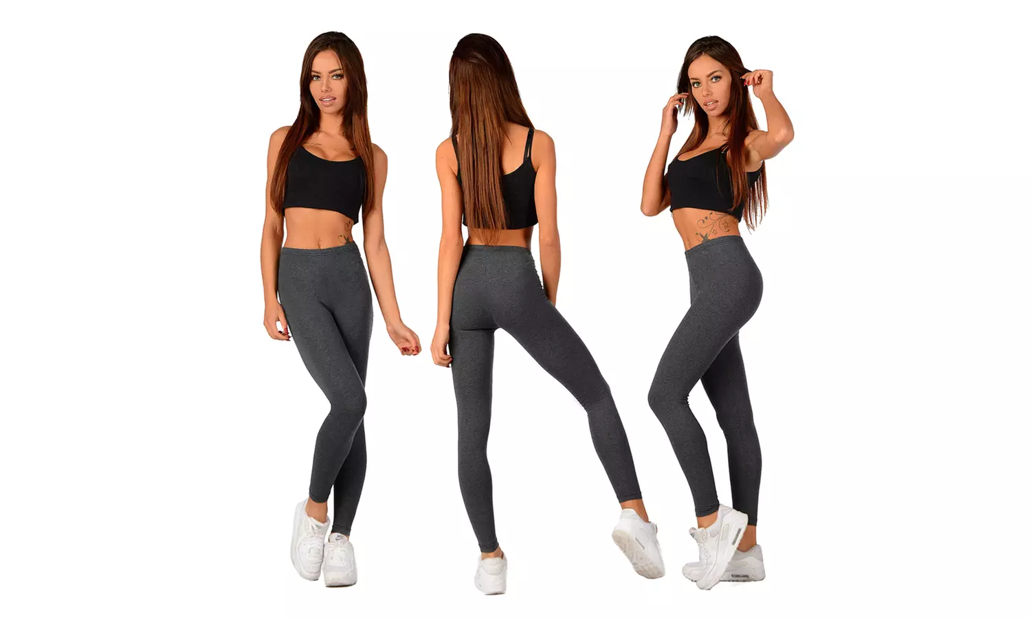 Pack leggings sport et brassière femme en coton Karyna - Second Medium