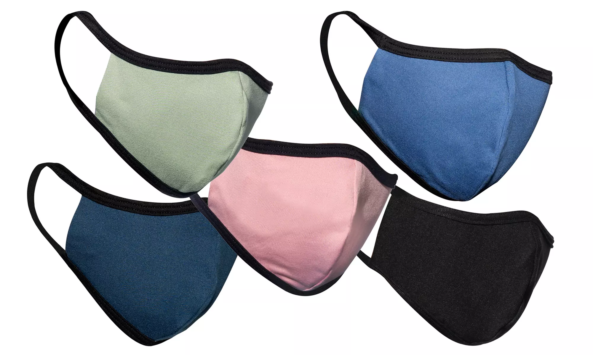 5-Pack Non-Medical Reusable Fabric Face Masks - Primary Image