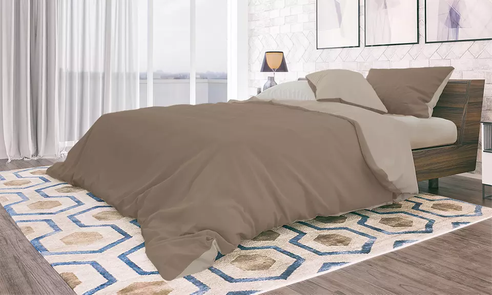 Set copripiumino e federe in microfibra con lenzuolo sotto