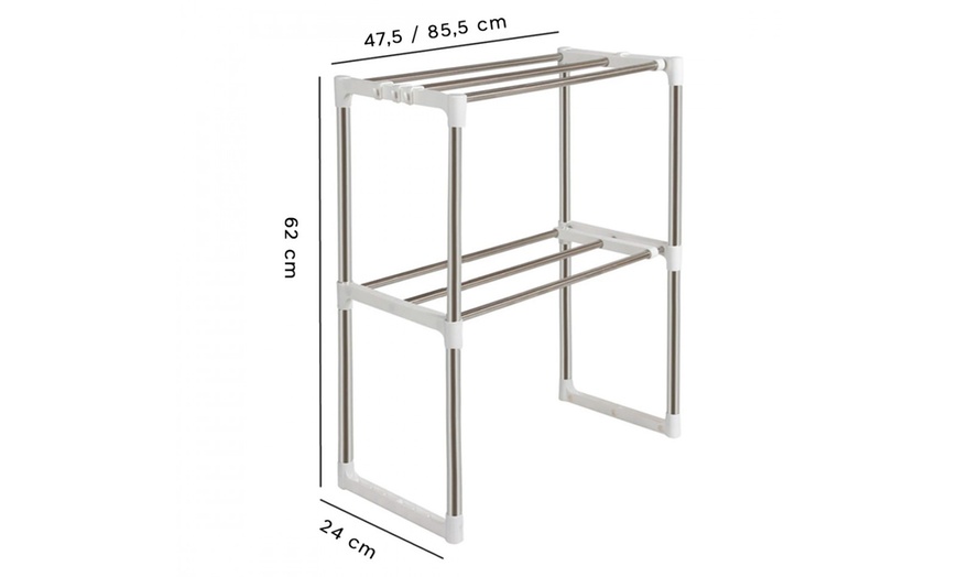 Image 9: Scaffale salvaspazio per microonde