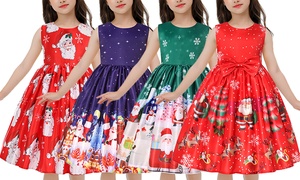 Kids' Christmas Sleeveless Dress