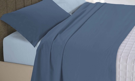 Completo letto Natural colour in tinta unita doubleface, disponibile in 3 misure e varie combinazioni di colori